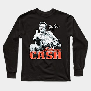 Johnny Cash Resounding Rhythms Long Sleeve T-Shirt